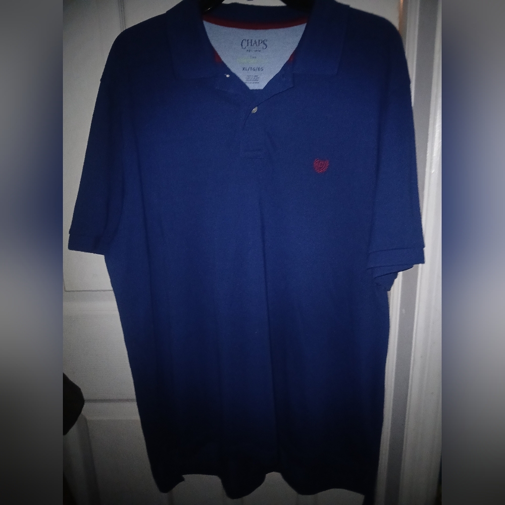 Men's Xl Blue Chaps Polo.